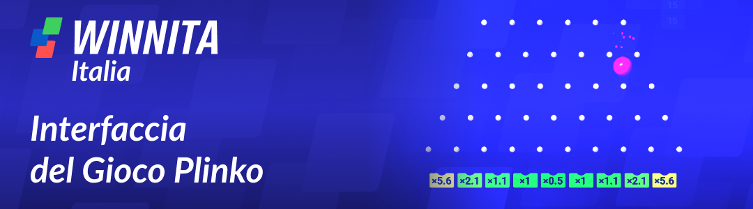 Interfaccia del gioco Plinko Casino - Come giocare - Winnita